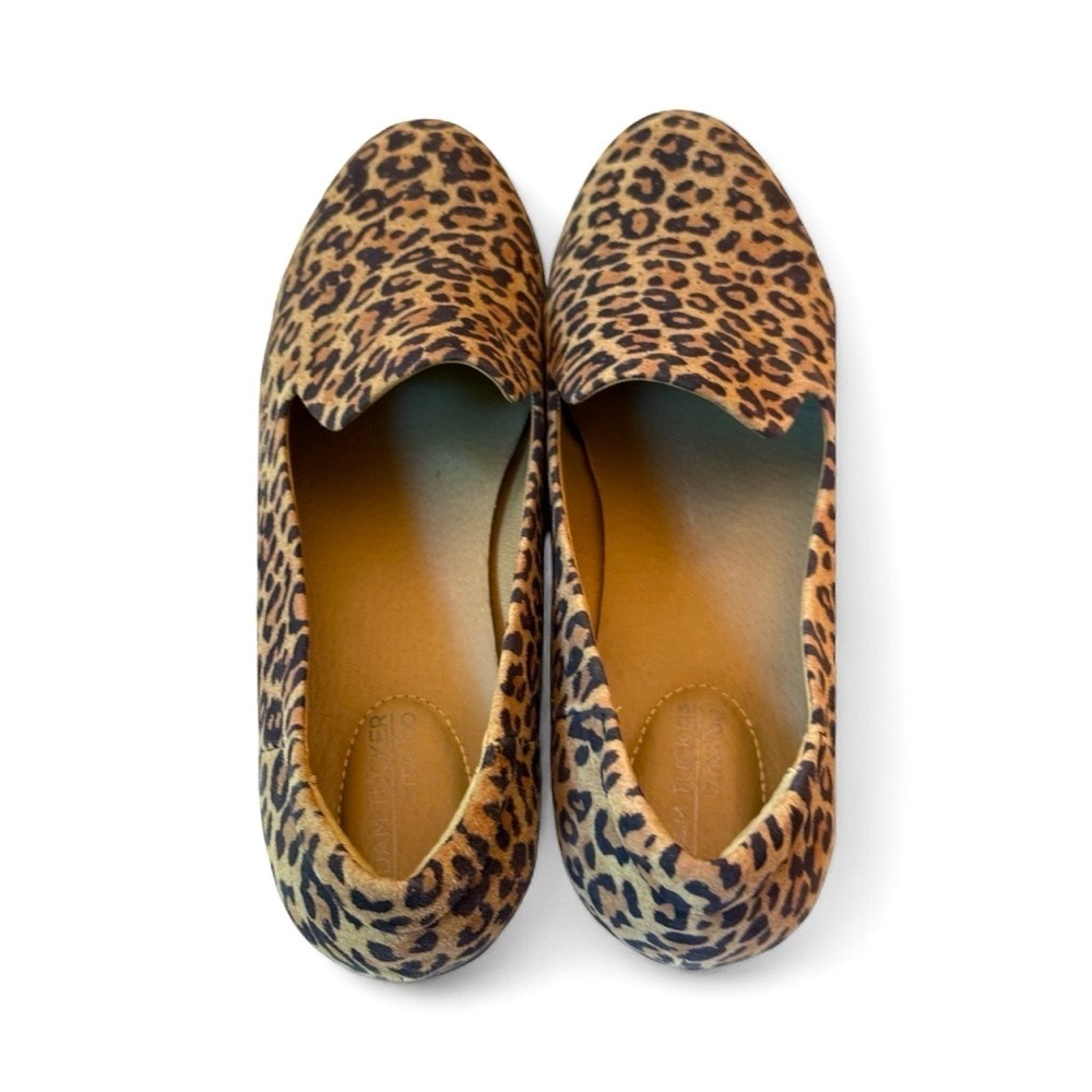 Adam Tucker Me Too Perforated Leather Leopard Print Cushioned Slip On Size 11 - Picture 5 of 10